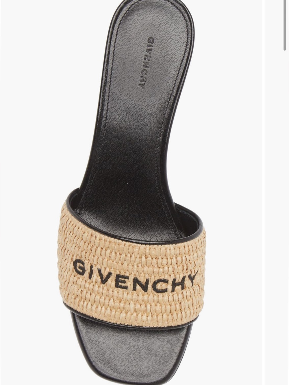Givenchy Logo Raffia Slide Heel - Picture 2 of 5
